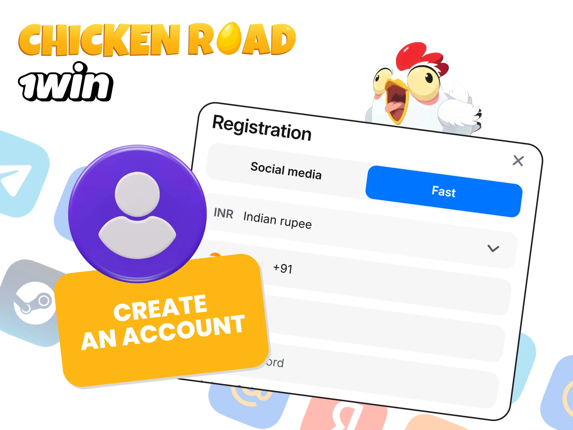 Easy registration on 1win.