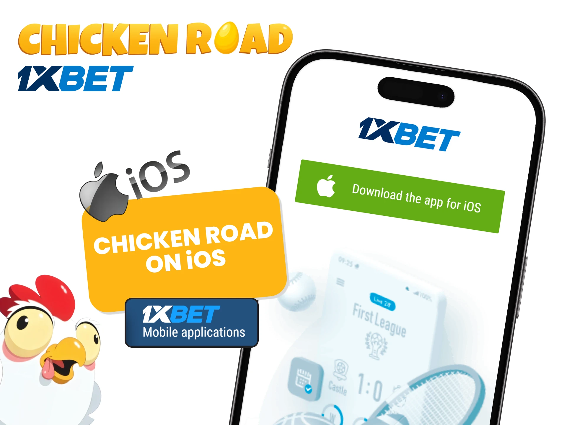 Download the 1xbet app on your iOS device.