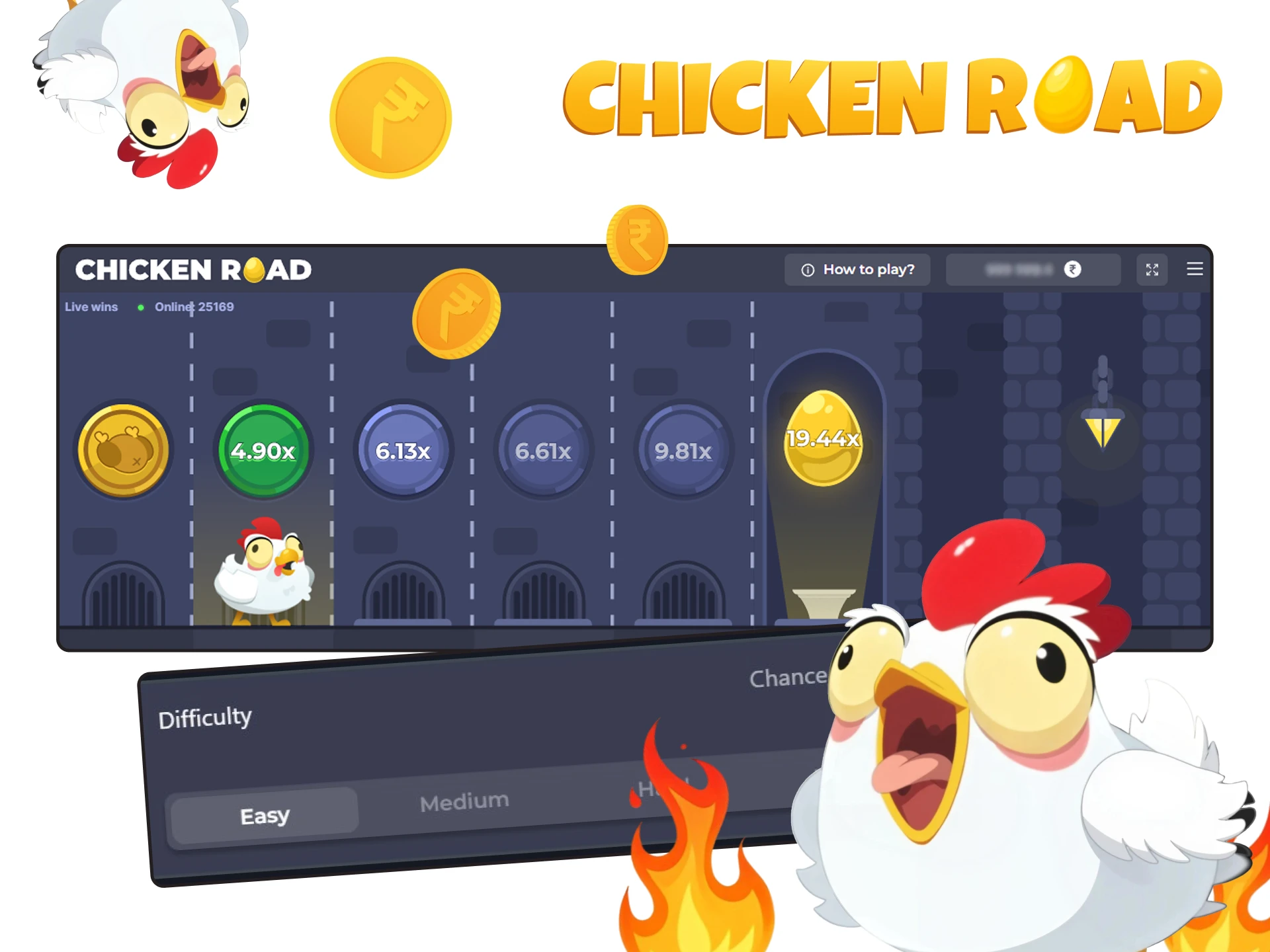 Learn about all the difficulty levels in the Chicken Road game.