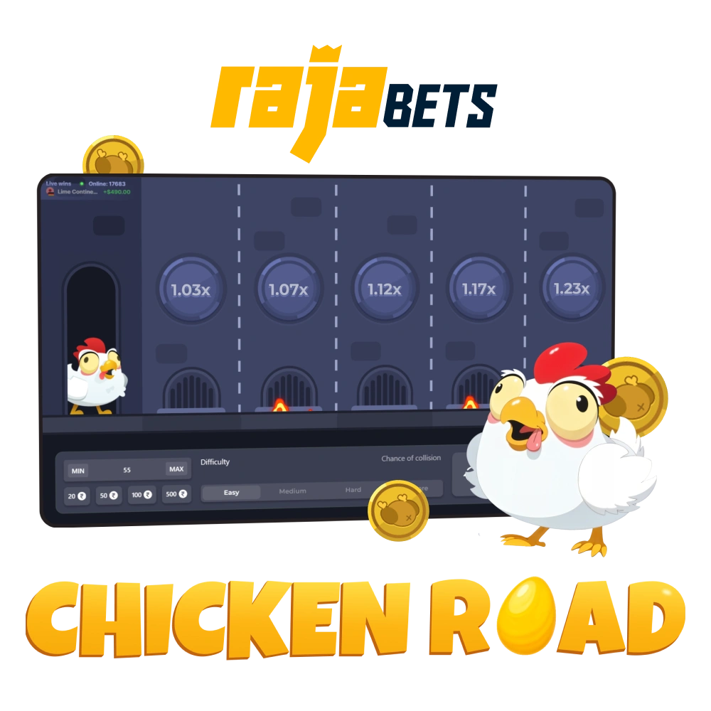 Join RajaBets to play Chicken Road.